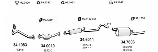ART1564 ASSO Exhaust System Exhaust System