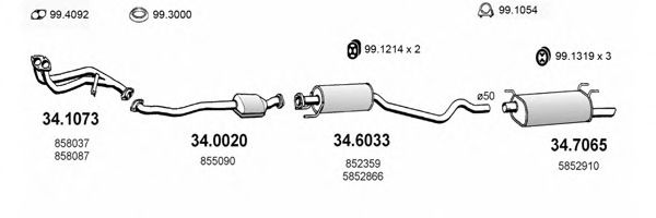 ART1585 ASSO Exhaust System Exhaust System