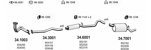 ART1588 ASSO Exhaust System Exhaust System