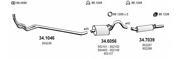ART1602 ASSO Exhaust System Exhaust System