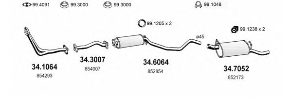 ART1617 ASSO Exhaust System Exhaust System