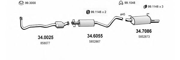 ART1624 ASSO Exhaust System Exhaust System