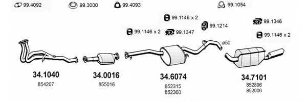 ART1645 ASSO Exhaust System Exhaust System