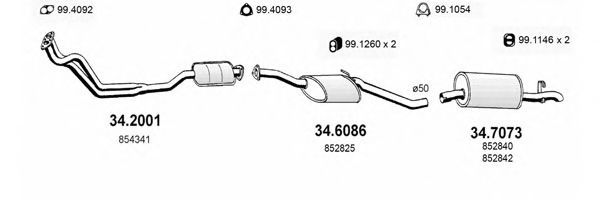ART1653 ASSO Exhaust System Exhaust System