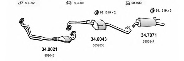 ART1654 ASSO Exhaust System Exhaust System