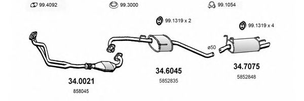 ART1657 ASSO Exhaust System Exhaust System