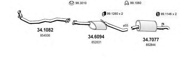 ART1661 ASSO Exhaust System Exhaust System