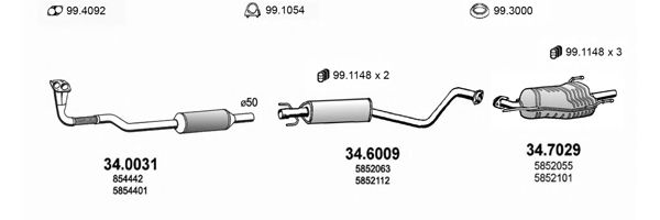 ART1668 ASSO Exhaust System Exhaust System