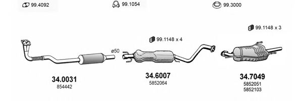 ART1673 ASSO Exhaust System Exhaust System
