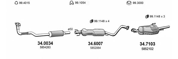 ART1677 ASSO Exhaust System Exhaust System