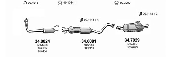 ART1683 ASSO Exhaust System Exhaust System