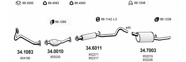 ART1687 ASSO Exhaust System Exhaust System