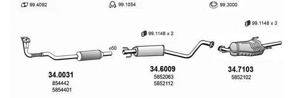ART1723 ASSO Exhaust System Exhaust System