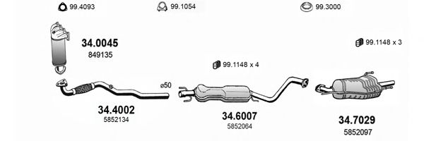 ART1726 ASSO Exhaust System Exhaust System