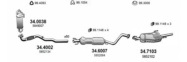 ART1727 ASSO Exhaust System Exhaust System