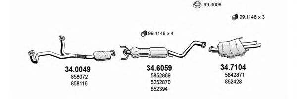 ART1740 ASSO Exhaust System Exhaust System