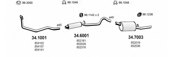 ART1758 ASSO Exhaust System Exhaust System