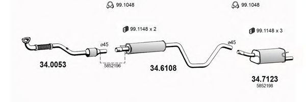 ART3028 ASSO Exhaust System Exhaust System