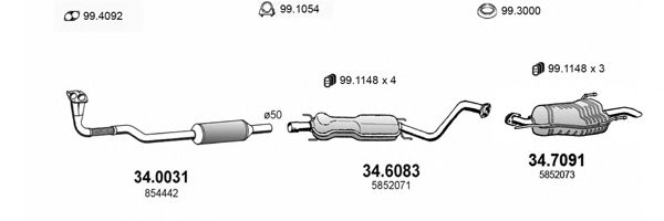 ART3573 ASSO Exhaust System Exhaust System