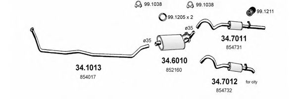 ART1760 ASSO Exhaust System Exhaust System