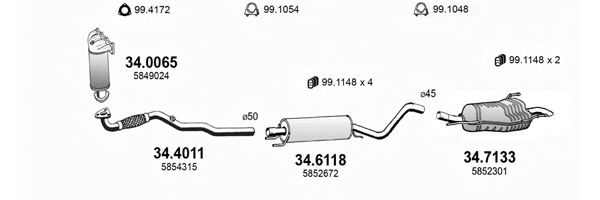 ART3519 ASSO Exhaust System Exhaust System