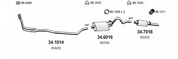 ART1763 ASSO Exhaust System Exhaust System