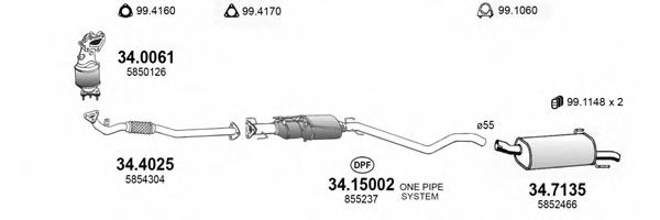 ART3534 ASSO Exhaust System