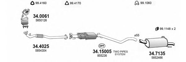 ART3538 ASSO Exhaust System Exhaust System