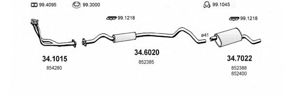 ART1764 ASSO Exhaust System Exhaust System