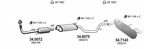 ART3592 ASSO Exhaust System Exhaust System