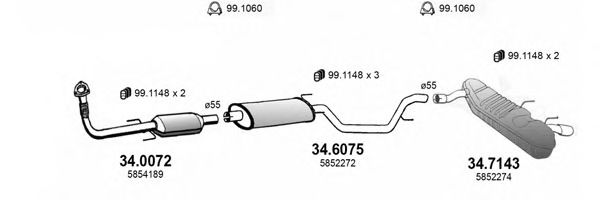 ART3566 ASSO Exhaust System