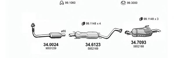 ART3577 ASSO Exhaust System Exhaust System