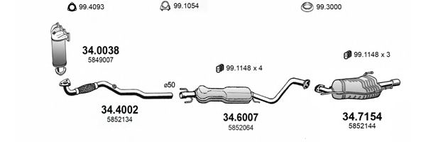 ART4337 ASSO Exhaust System Exhaust System