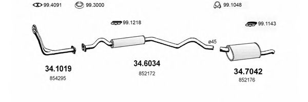 ART1773 ASSO Exhaust System Exhaust System