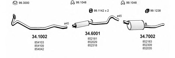 ART1778 ASSO Exhaust System Exhaust System