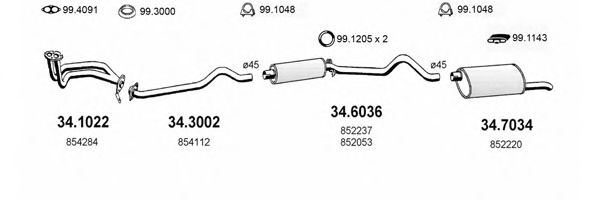 ART1780 ASSO Exhaust System Exhaust System