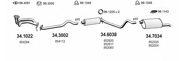 ART1781 ASSO Exhaust System Exhaust System