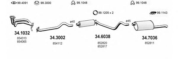 ART1790 ASSO Exhaust System Exhaust System