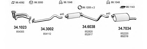 ART1794 ASSO Exhaust System Exhaust System