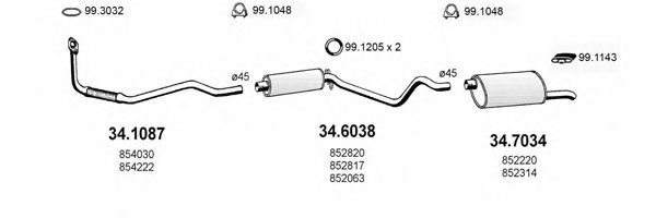 ART1805 ASSO Exhaust System Exhaust System