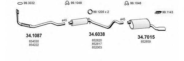 ART1807 ASSO Exhaust System Exhaust System