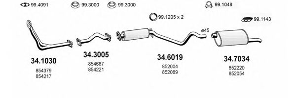 ART1816 ASSO Exhaust System Exhaust System