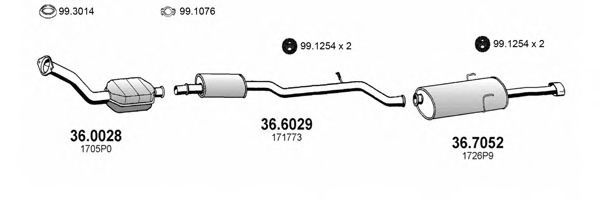 ART1843 ASSO Exhaust System Exhaust System
