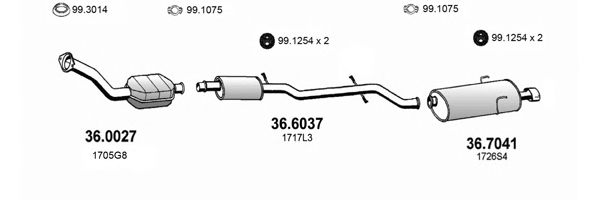 ART1846 ASSO Exhaust System Exhaust System