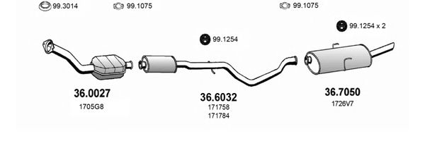 ART1848 ASSO Exhaust System Exhaust System