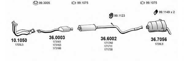 ART1858 ASSO Exhaust System Exhaust System