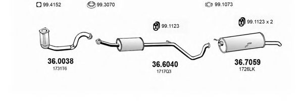 ART1860 ASSO Exhaust System Exhaust System