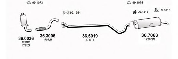 ART2981 ASSO Exhaust System Exhaust System
