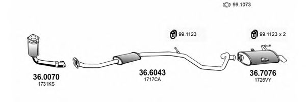 ART3947 ASSO Exhaust System Exhaust System