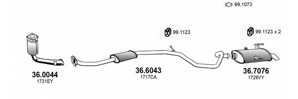 ART3943 ASSO Exhaust System Exhaust System